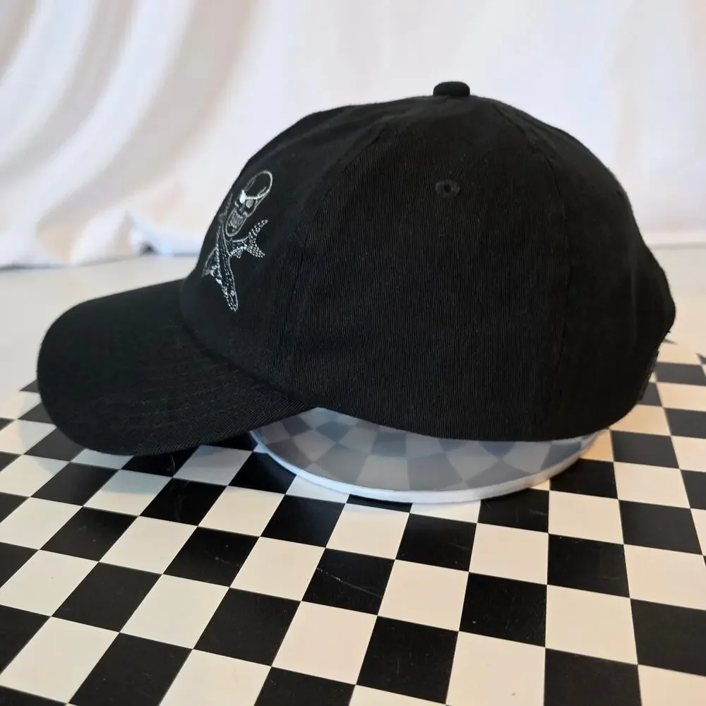 Columbia PFG Black Skull and Crossfish Adjustable Strapback Hat O/S